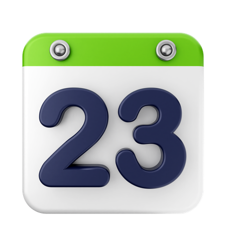 23e Calendrier  3D Icon