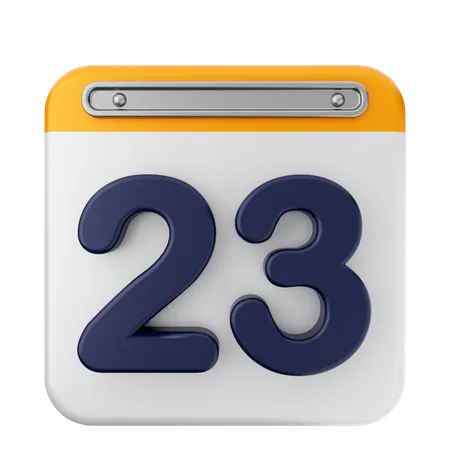 23e Calendrier  3D Icon