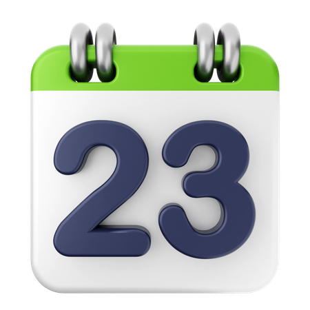 23e Calendrier  3D Icon