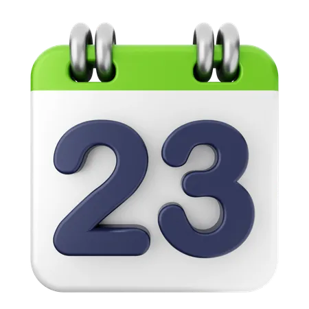 23e Calendrier  3D Icon