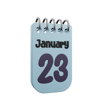 Calendario 23 de enero  3D Icon