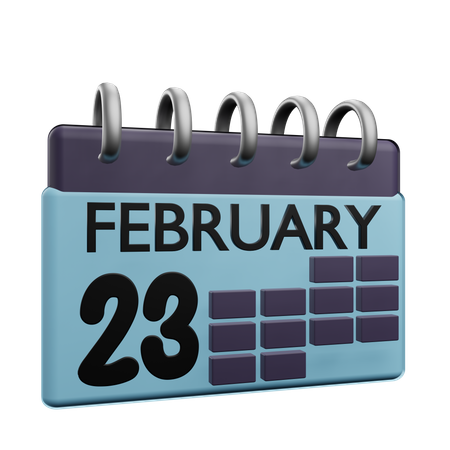 23. Februar Kalender  3D Icon