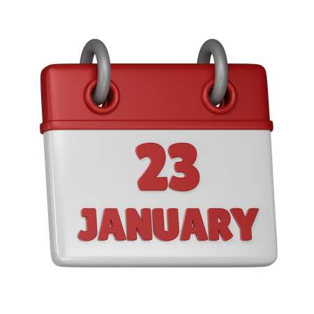 23 January  3D Icon