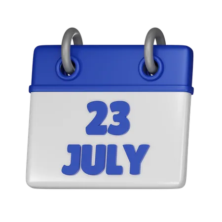 23 July  3D Icon