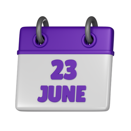 23 June  3D Icon