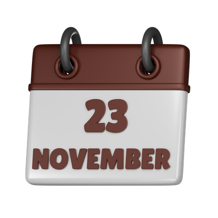 23 November  3D Icon