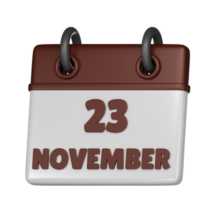 23 novembre  3D Icon