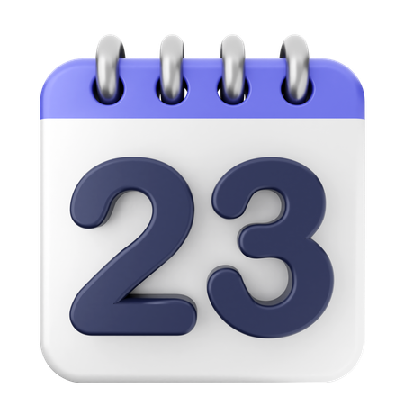 23º Calendário  3D Icon