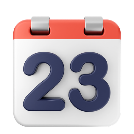 23º Calendário  3D Icon