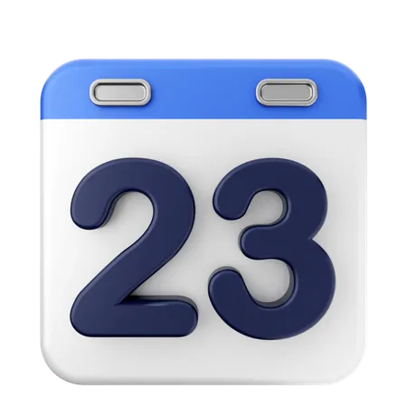 23º Calendário  3D Icon