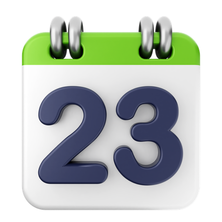 23º Calendário  3D Icon