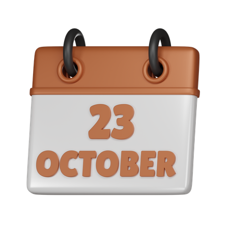 23. Oktober  3D Icon