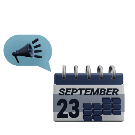 23. September  3D Icon
