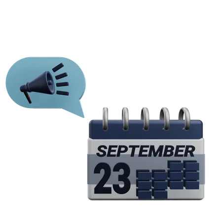 23. September  3D Icon