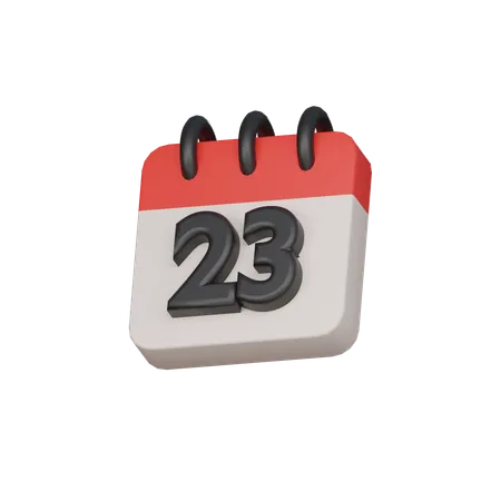 23rd The Twenty Third Day 3 D Icon 3D Icon