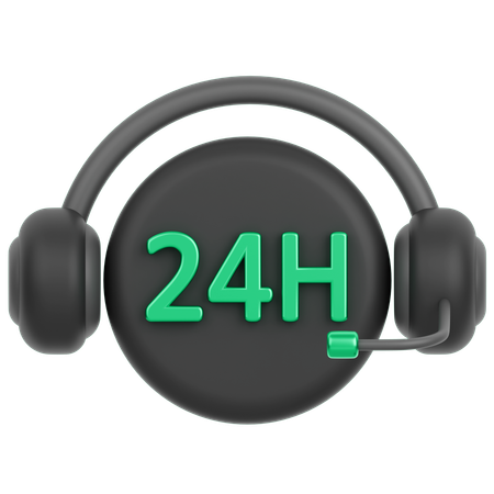 24時間サービス  3D Icon