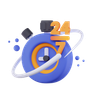 24-7 3d logo
