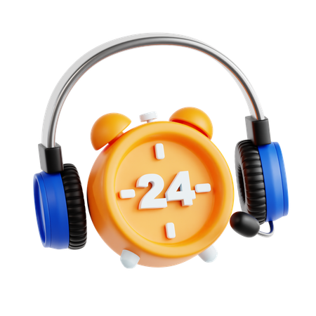 24-Stunden-Support  3D Icon
