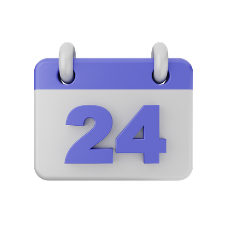 Calendário de 24 datas  3D Icon