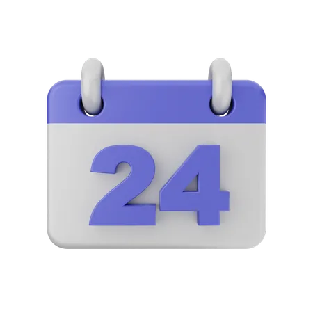 Calendário de 24 datas  3D Icon