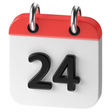 24 Date  3D Icon