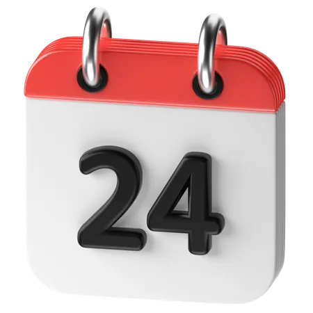 24 Date  3D Icon