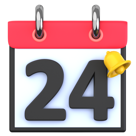 24 Date  3D Icon