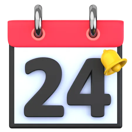 24 Date  3D Icon