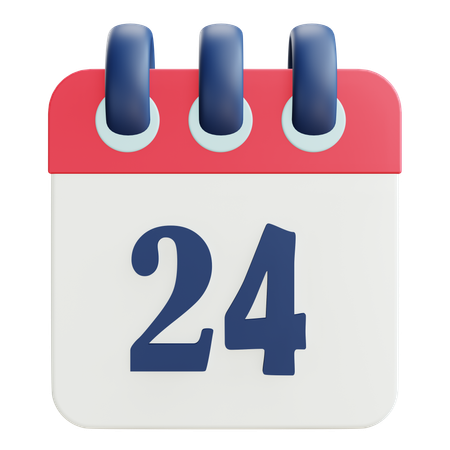 24 Date  3D Icon