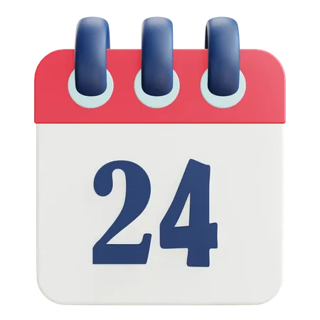 24 Date  3D Icon