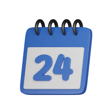 24 Date  3D Icon