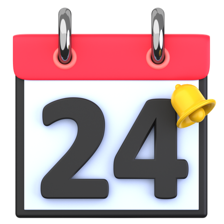 24 Date  3D Icon