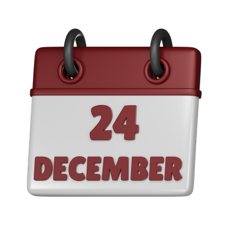 24 de dezembro  3D Icon