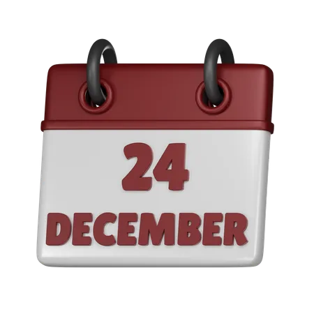 24 de dezembro  3D Icon