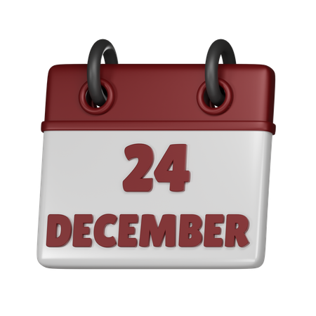 24 December  3D Icon