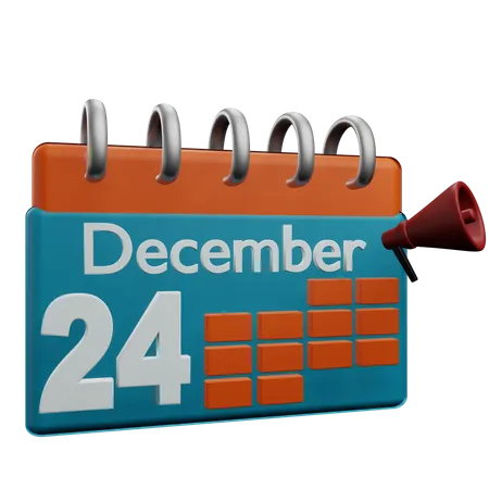 24 December  3D Icon