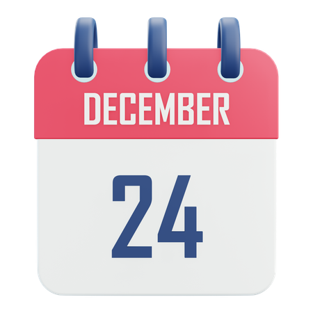 24 de diciembre  3D Icon