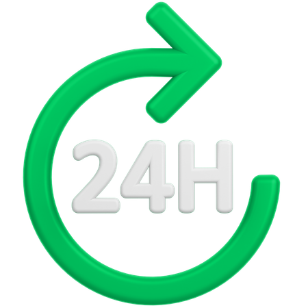 24 H Service  3D Icon