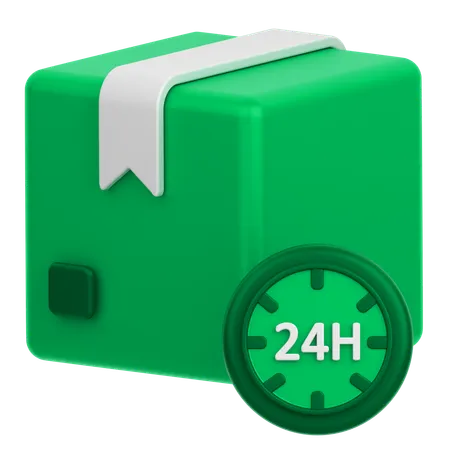 3 D Icon Of A Package With A Clock 3D Icon