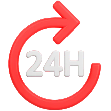 24 h Service  3D Icon