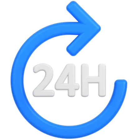 24 H Service  3D Icon