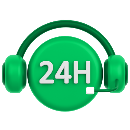 24 H Service  3D Icon