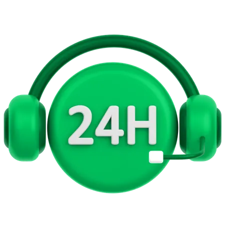 24 H Service  3D Icon