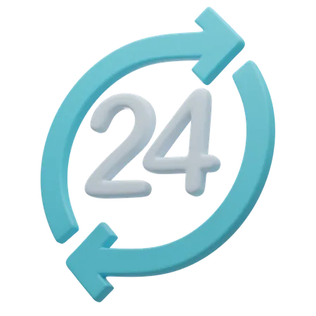 24 heures  3D Icon