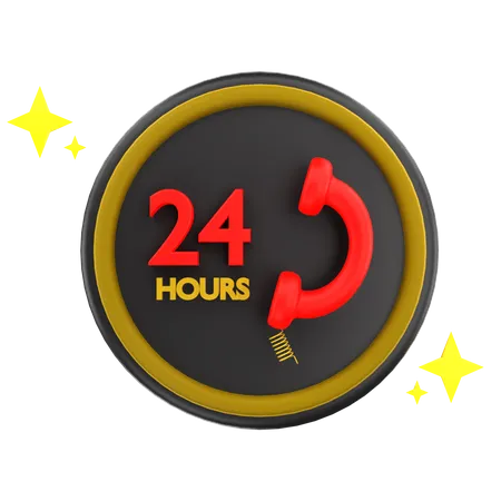 24 heures  3D Icon