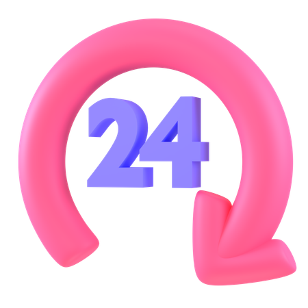 24 heures  3D Icon