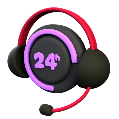 24 horas  3D Icon