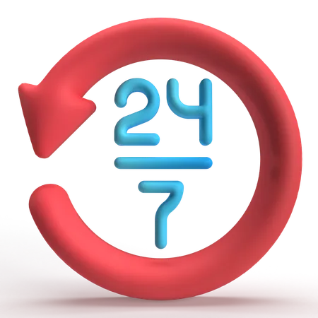 24 horas  3D Icon