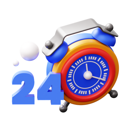 24 horas  3D Icon