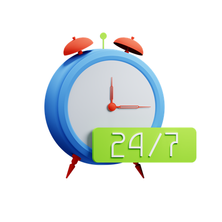 24 horas abierto  3D Icon